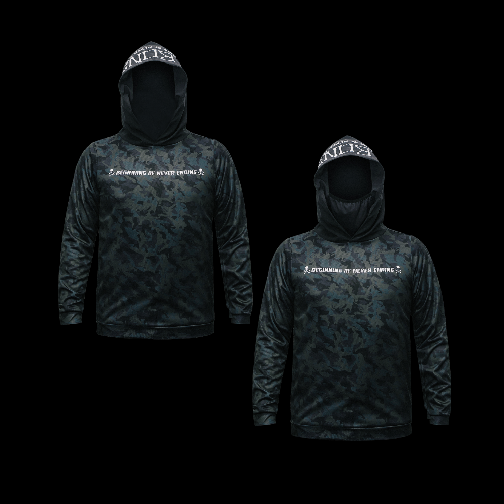 APPAREL BONE DRY-FIT HOODIE LONG GREEN CAMO