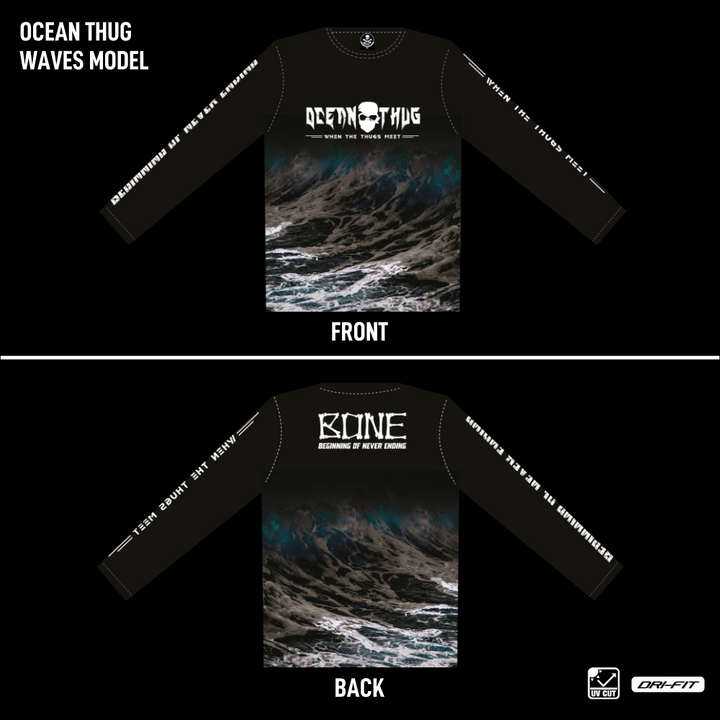 APPAREL BONE OCEAN THUG LONG SLEEVES DRI-FIT SHIRT