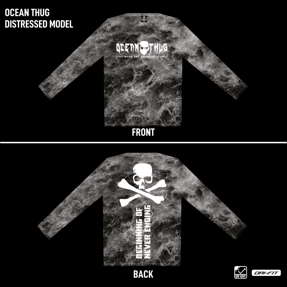 APPAREL BONE OCEAN THUG LONG SLEEVES DRI-FIT SHIRT